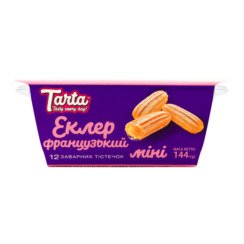 Тістечка заварні міні Еклер французький Tarta к/у 12х