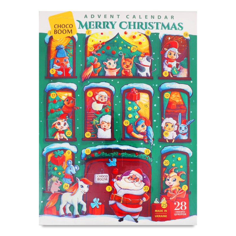 Набір цукерок Адвент календар 380г Chocoboom