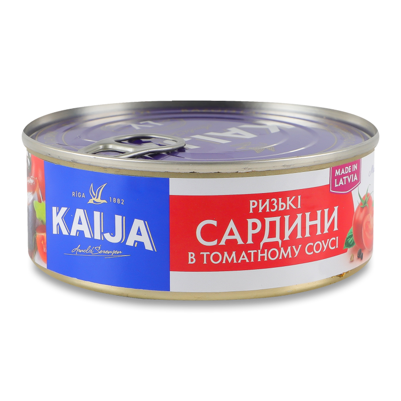 Сардини ризькі в томатному соусі 240г ж/б з ключем Кайа