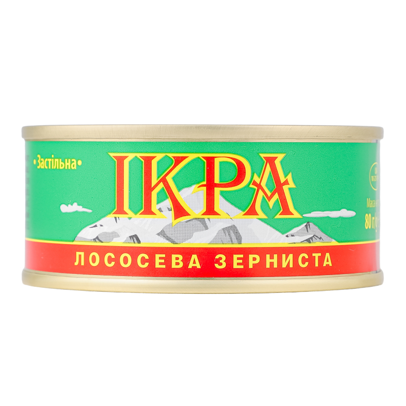 Ікра лососева зерниста солена Застільна ТОВ Дальриба з/б
