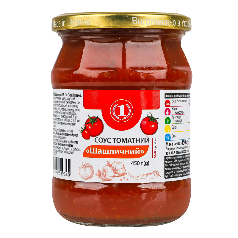 Соус томатний Шашличний ТМ "1" с/б