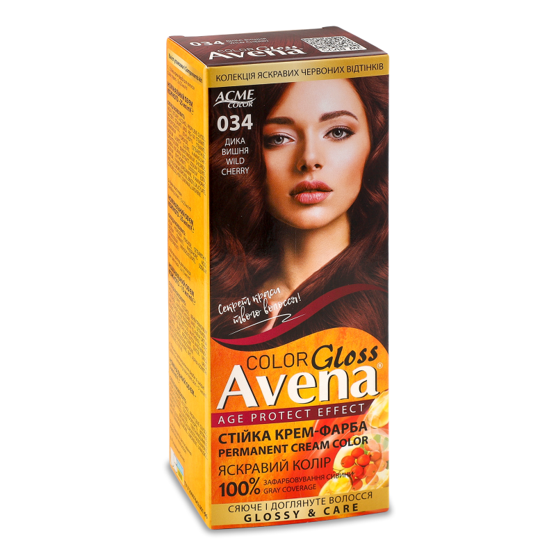 Крем-фарба д/волосся Color Gloss 034 дика вишня Avena