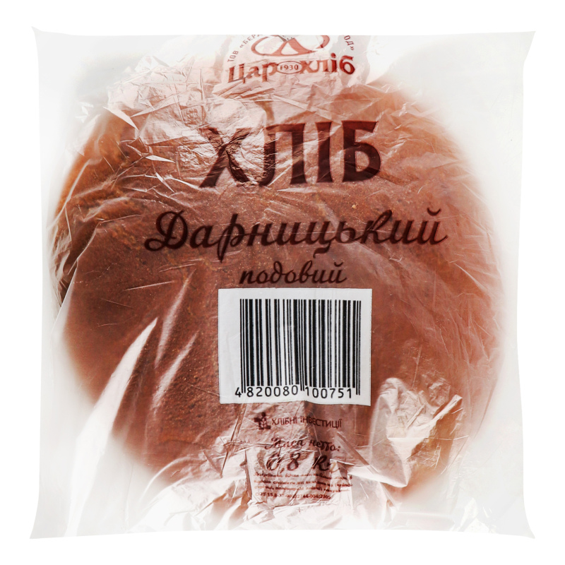 Хліб подовий Дарницький Цар Хліб м/у