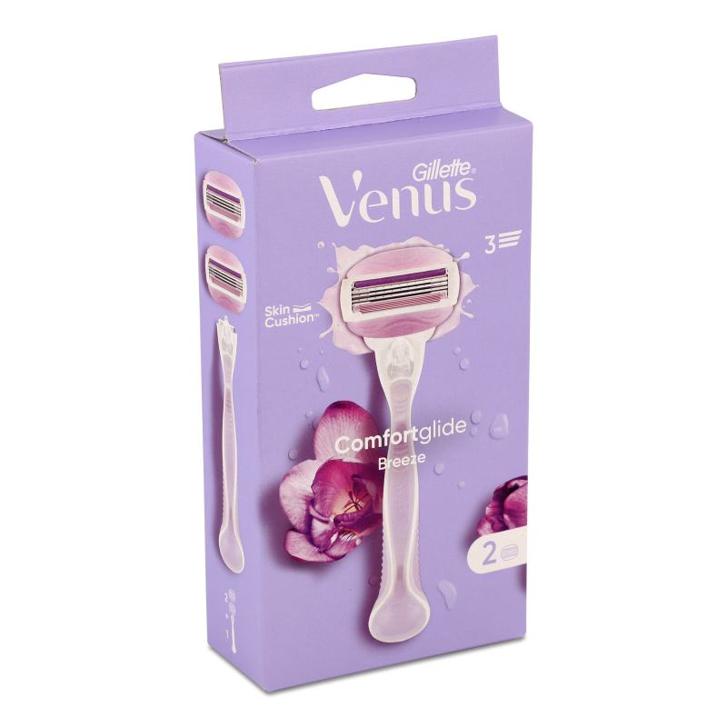 Станок д/гоління Венус 3 Комфортглейд Бріз+2 картриджі Джилет