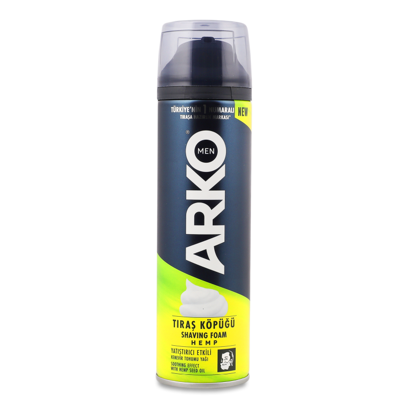 Піна д/гоління Soothing hemp з олією насіння конопель 200мл Arko