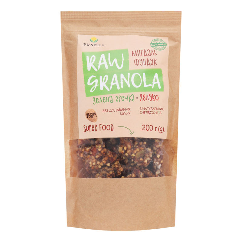 Гранола Мигдаль фундук Raw Granola SunFill д/п