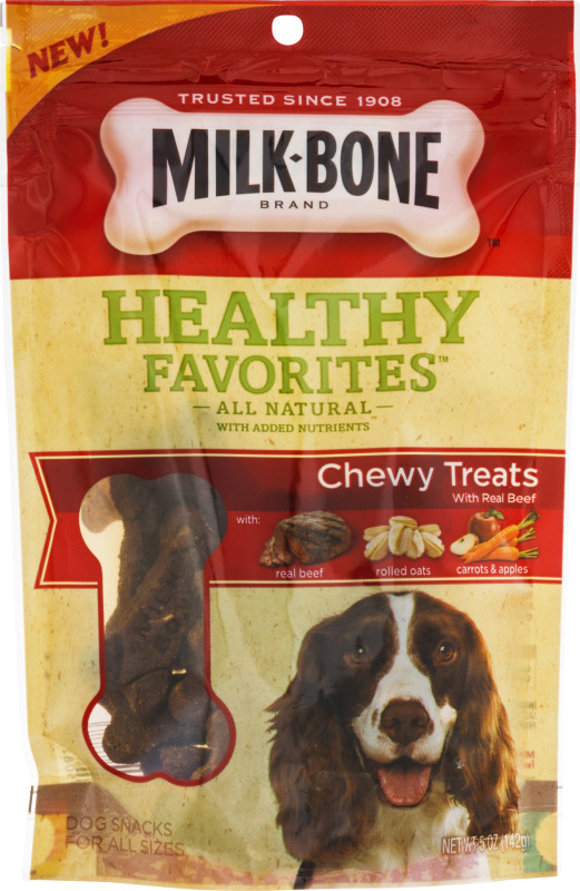 Milk Bone Healthy Favorites All Natural Chewy Treats With Real Beef Dog