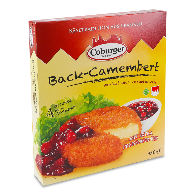 Кульки сирні Камамбер 4*75г з журавлинним соусом Coburger