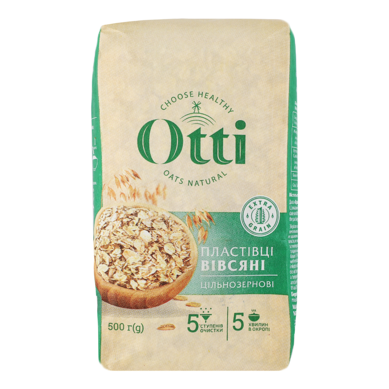 Пластівці вівсяні цільнозернові Otti м/у