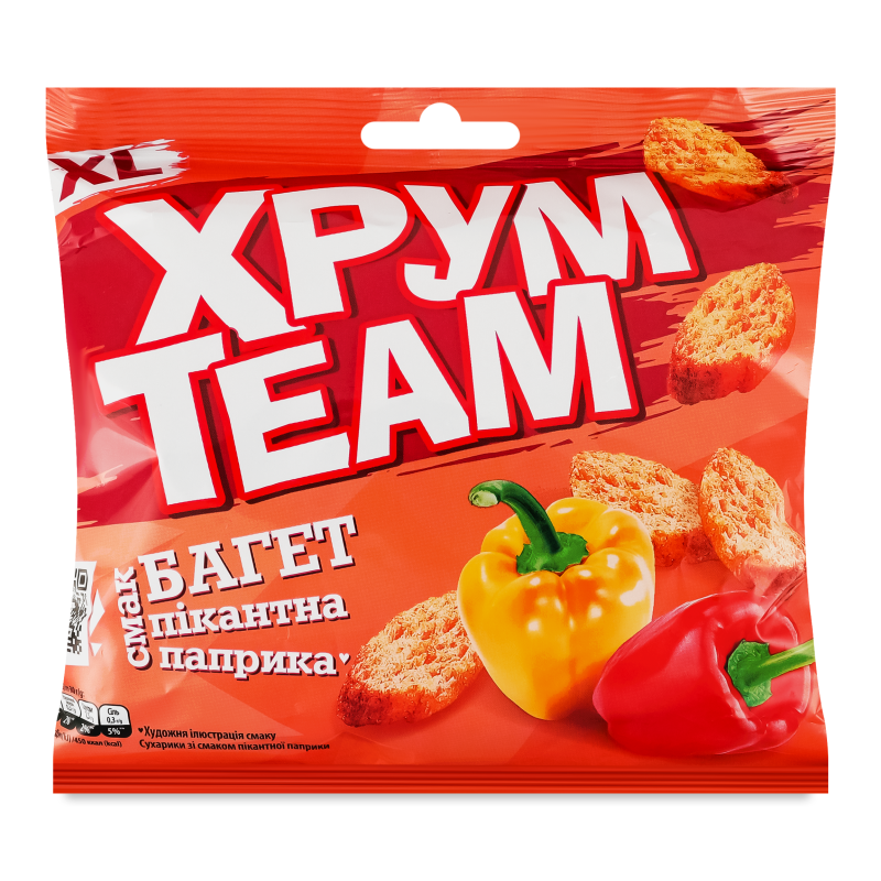 Сухарики Багет з смаком пікантної паприки 90г ХрумTeam