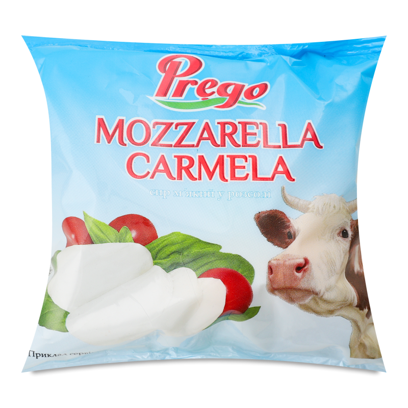 Сир м’який Mozzarella Carmela в розсолі 45% 140г Prego