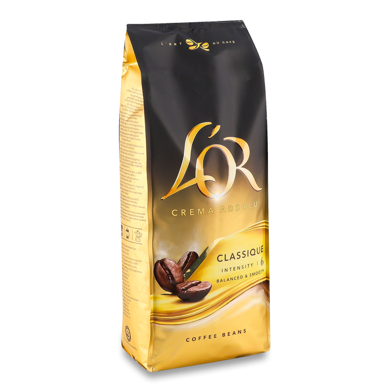 Кава Crema Absolute Classic в зернах смажена 1кг м/у L’or