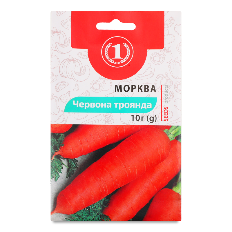 Насіння Морква Червона троянда 10г ТМ “1”