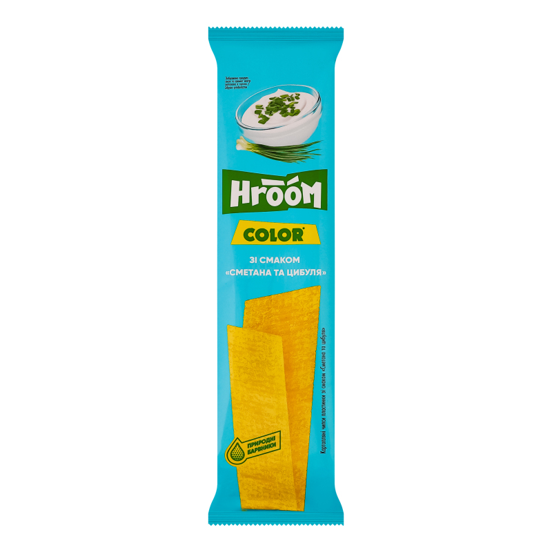 Чипси картопляні пластинки Сметана та цибуля Color Hroom м/у
