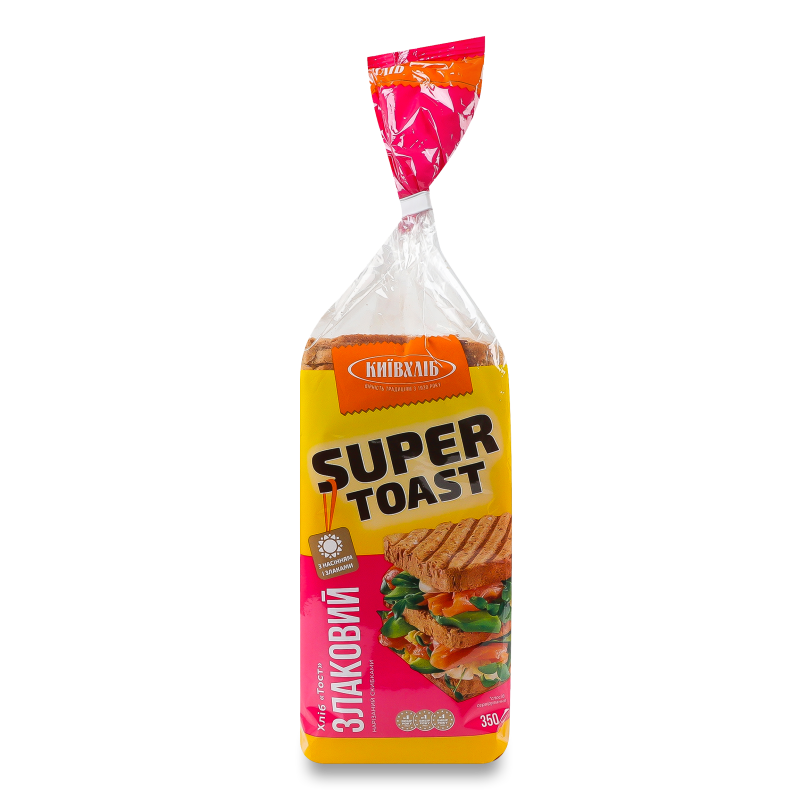 Хліб Тост злаковий 350г плівка Київхліб