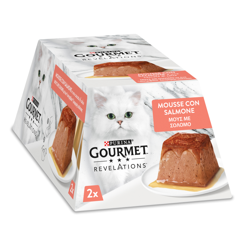 Корм д/котів Revelations Мус з лососем та підливкою 2*57г Gourmet