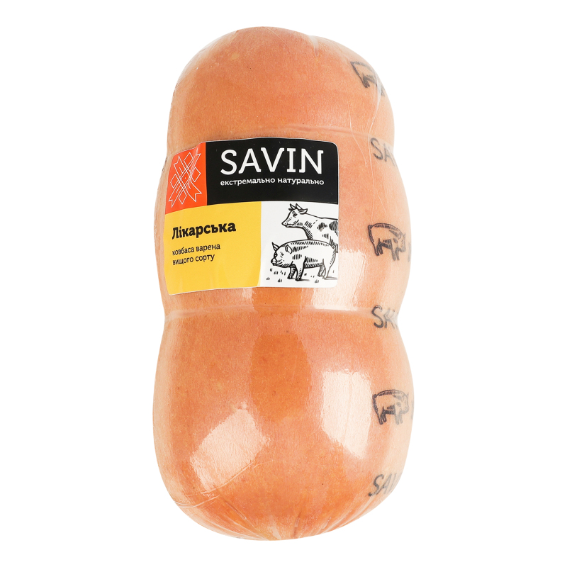 Ковбаса варена Лікарська Savin в/с кг