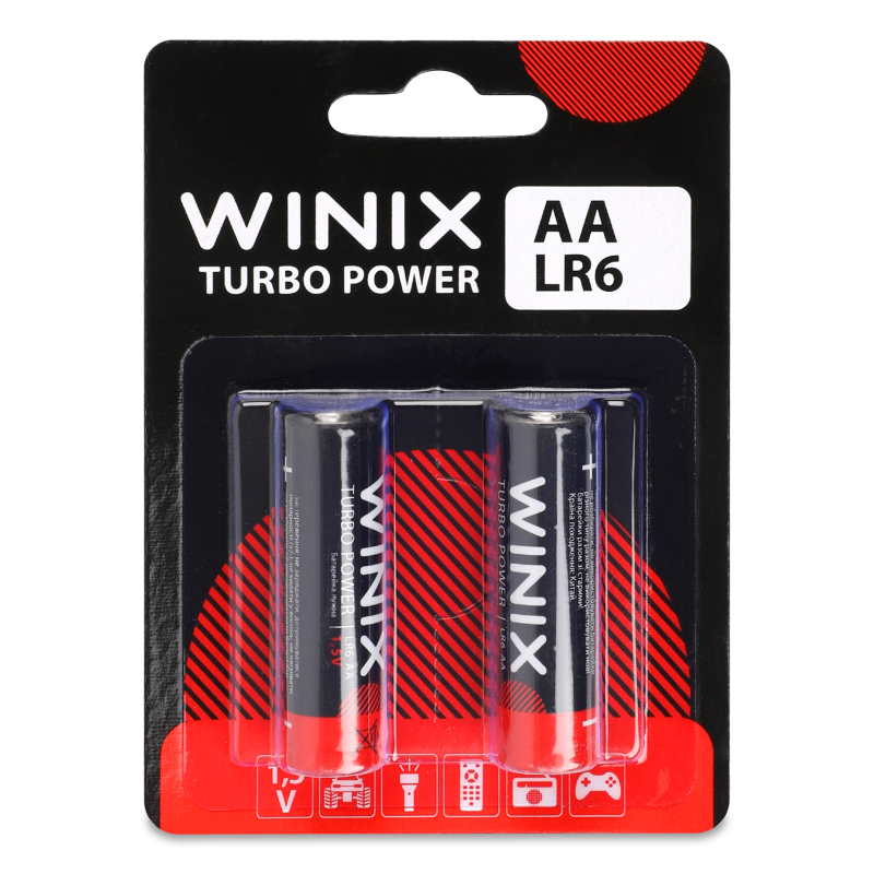 Елемент живлення Турбо павер лужний AA LR6 2шт Winix
