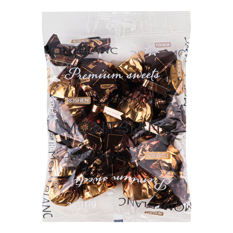 Цукерки шоколадні з цілим лісовим горіхом Montblanc Roshen м/у