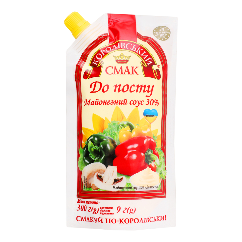 Соус майонезний 30% До посту Королівський смак д/п