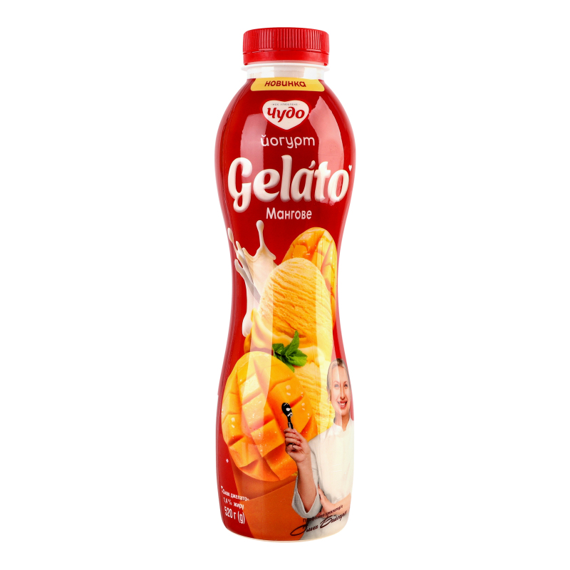 y粥 Йогурт 1.4% Манговое Gelato Чудо п/бут 520г Чудо(4823063127677