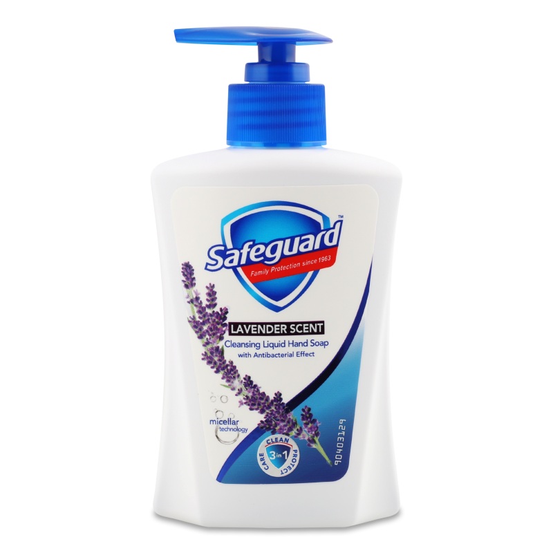 Мило рідке Ніжний догляд з ароматом лаванди 225мл з дозатором Сейфгард