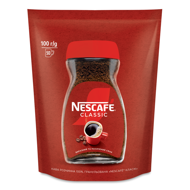 Кава Classic розчинна 100г економ пакет Nescafe