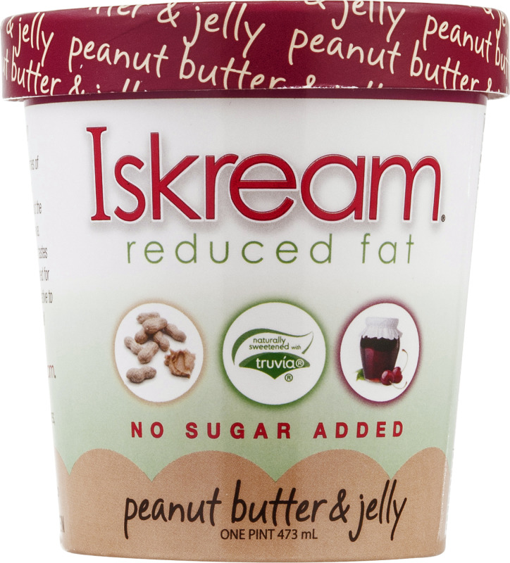 Iskream reduced fat no sugar added Peanut Butter&jelly (858452020554)