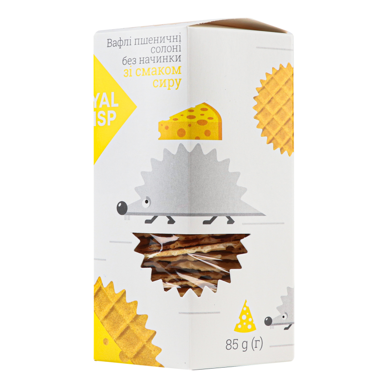 Вафлі пшеничні солоні зі смаком сиру Royal Crisp к/у