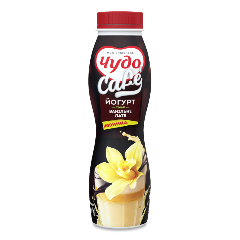 Йогурт питний з наповнювачем Смак Ванільне лате 2,5% 260г пет Чудо