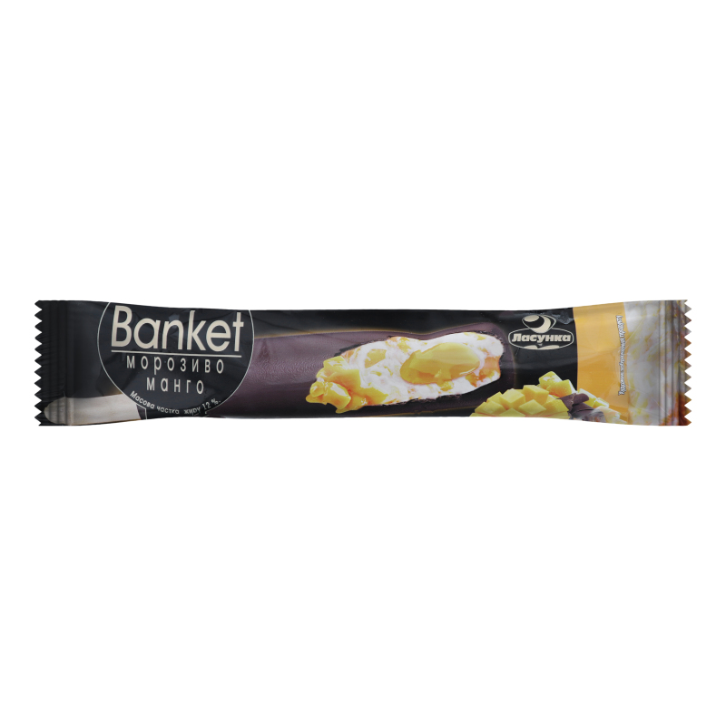 Морозиво 12% у кондитерській глазурі Манго Banket м/у