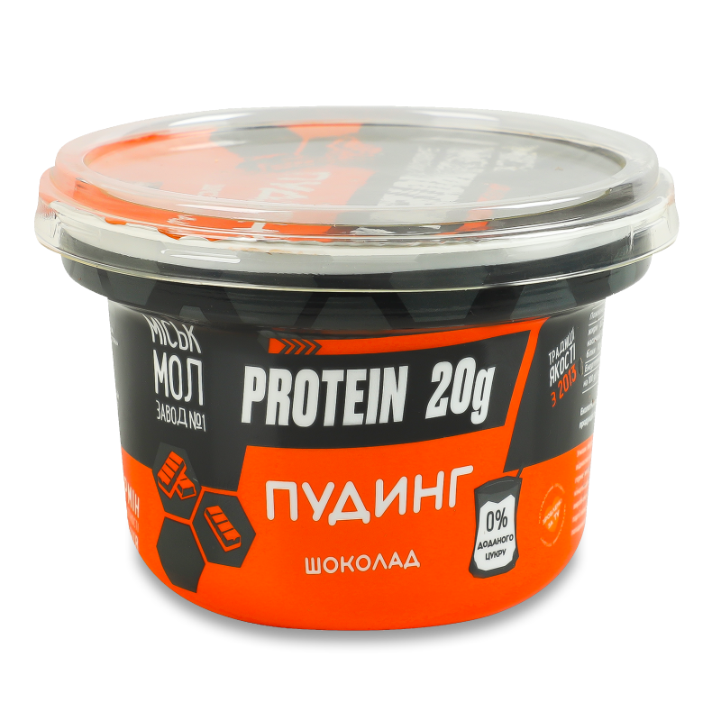 Пудинг протеїновий з сиропом Шоколад нежирний 200г стакан Міськмолзавод №1
