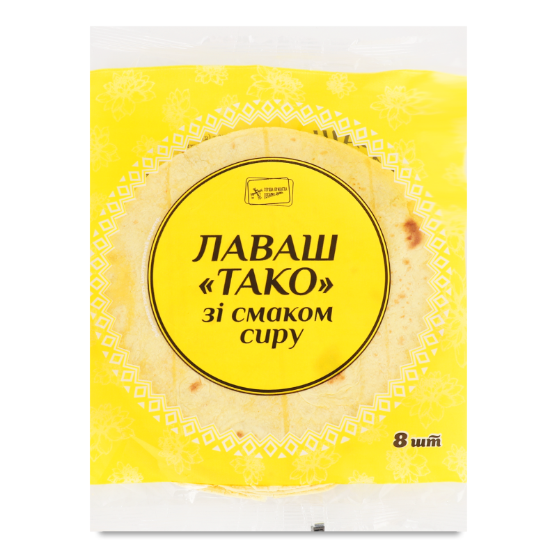 Лаваш Тако з смаком сиру 150г Перша Приватна Пекарня