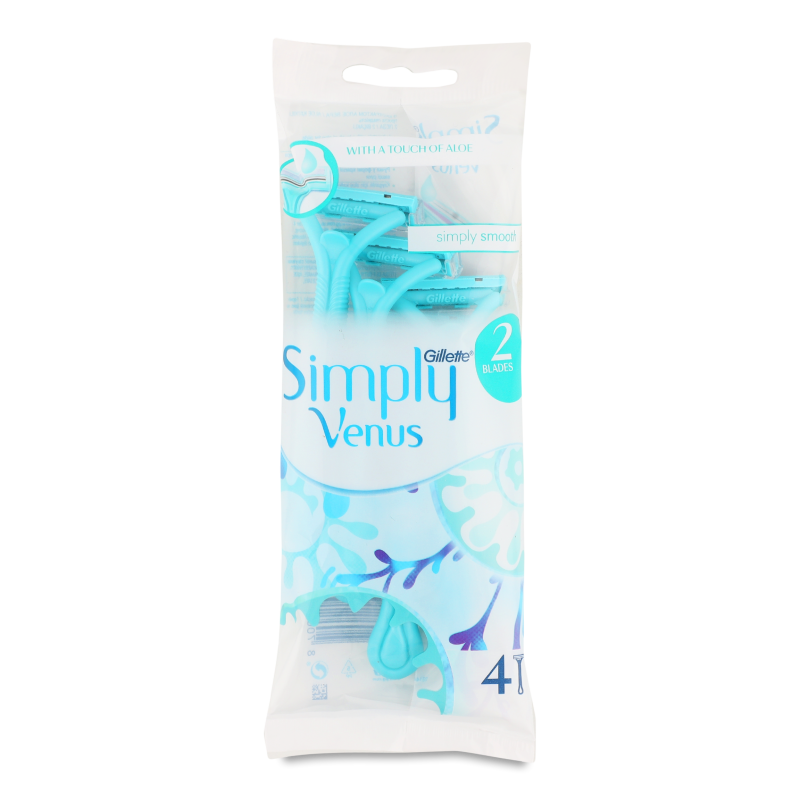 Станок д/гоління одноразовий Сімплі Венус-2 4шт Джилет