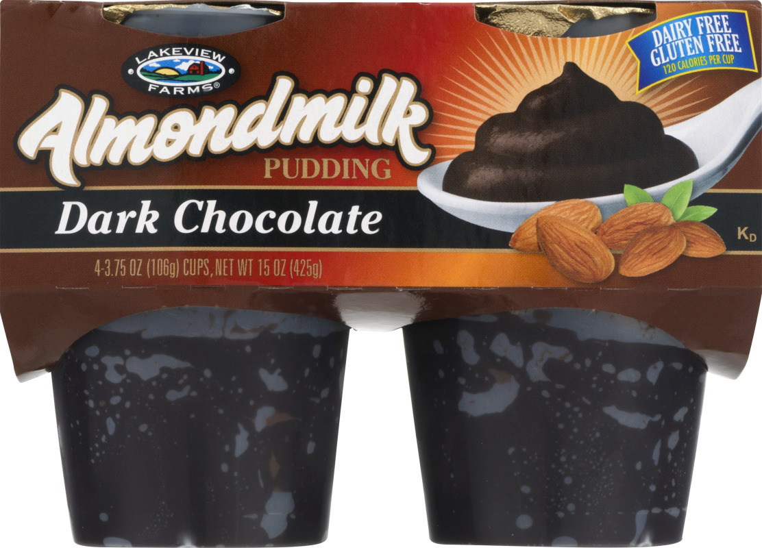 Lakeview Farms Almondmilk Pudding Dark Chocolate 4 CT Lakeview Farms