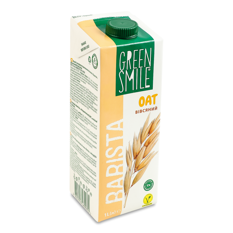 Напій вівсяний Barista ультрапастеризований 2,5% 1л т/брік Green Smile