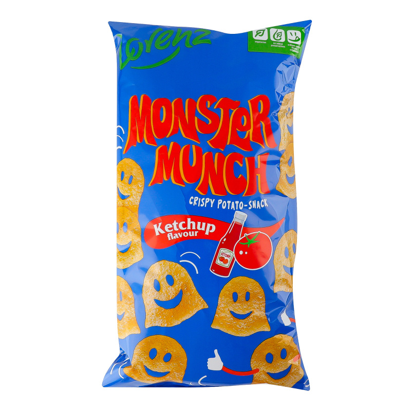 Чипси картопляні зі смаком кетчупу Monster Munch Lorenz м/у 75г