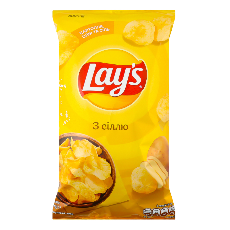 Чипсы картофельные С солью Lay's м/у 120г Lays(4823063125437): купить в ...