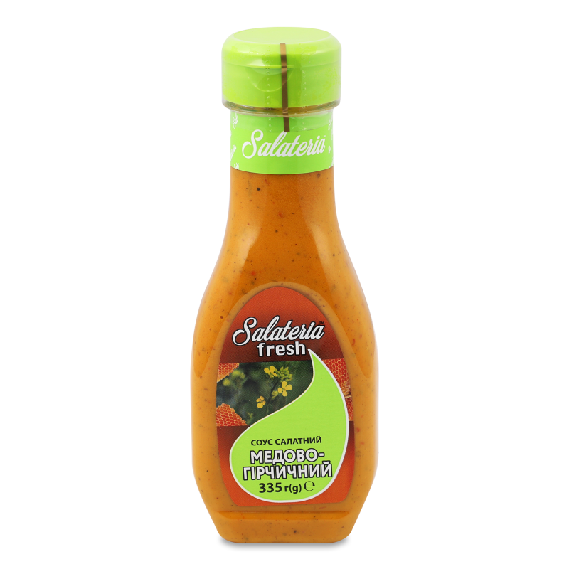 Соус салатний Медово-гірчичний 335г скло Salateria Fresh