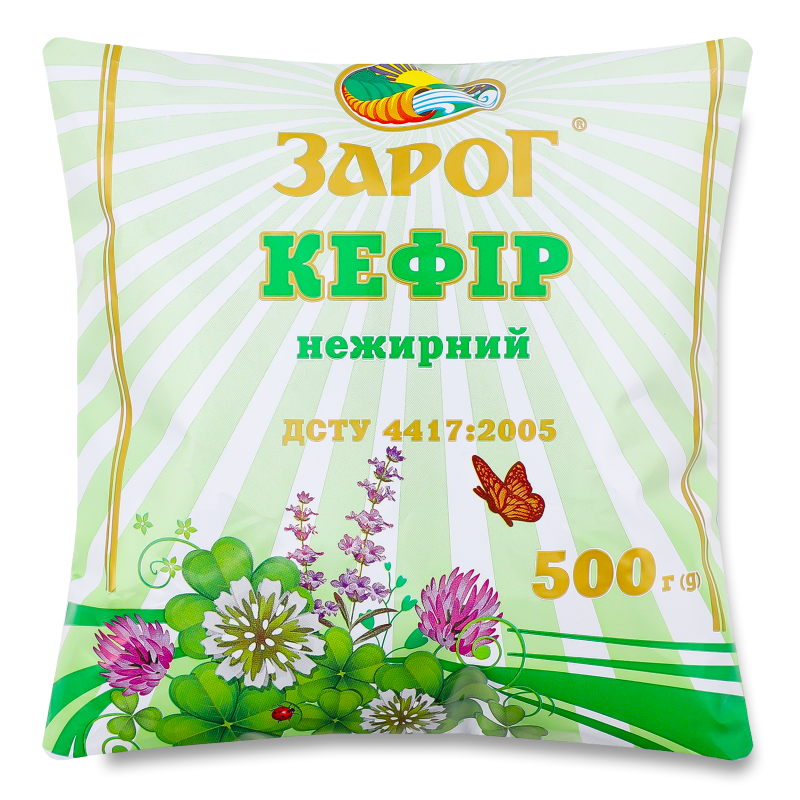 Кефір нежирний 500г п/е ЗароГ
