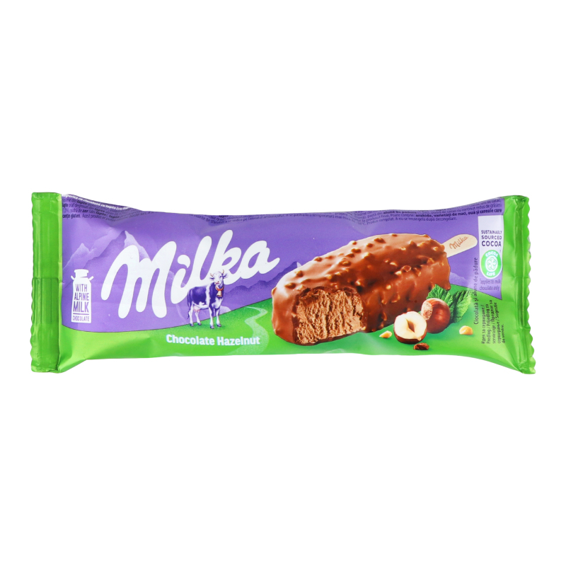 Мороженое шоколадно-ореховое на палочке Milka м/у 63г Milka