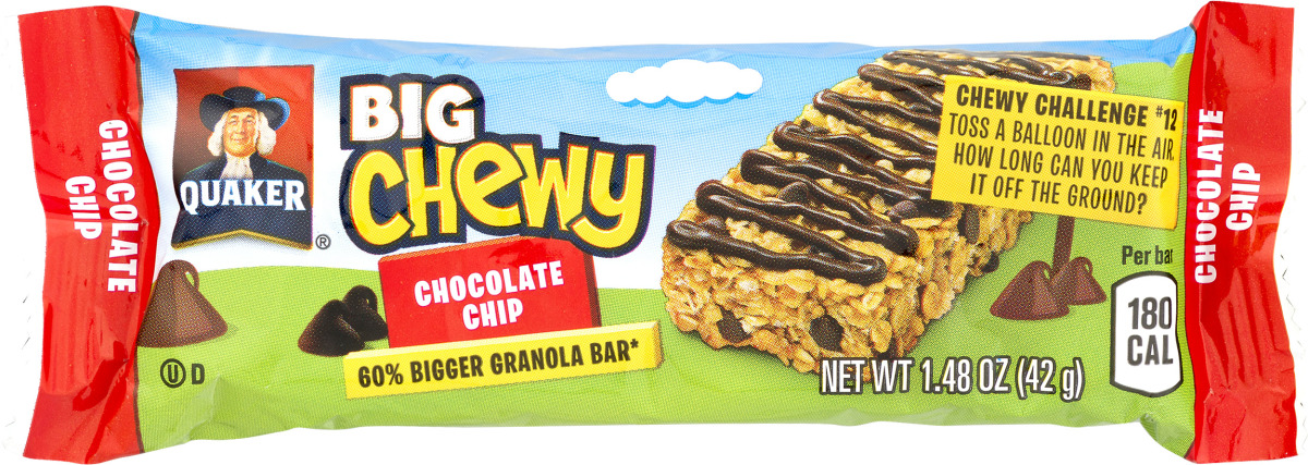 Quaker Big Chewy Chocolate Chip Granola Bar Quaker(30000004081 ...