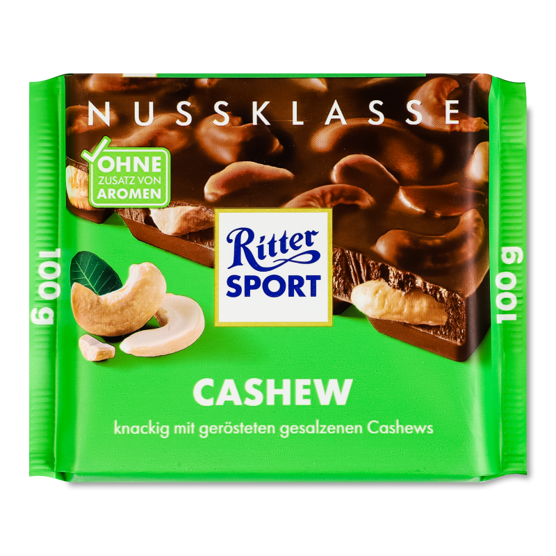 Шоколад Cashew молочний 100г Ritter Sport