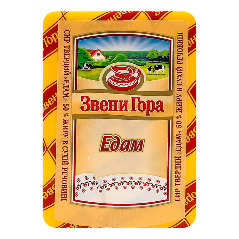 Сир 50% твердий Едам Звени Гора кг