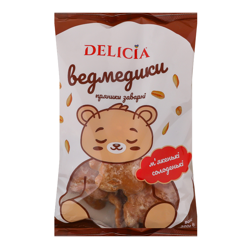 Пряники заварні Ведмедики Delicia м/у