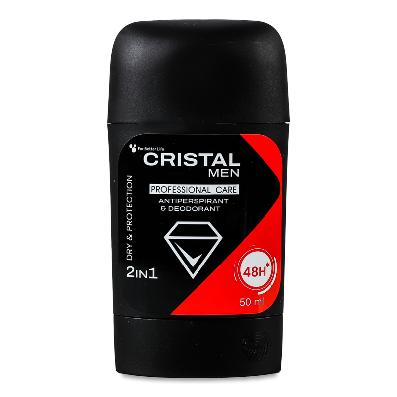 Антиперспірант-дезодорант 2в1 Dry&Protection д/чоловіків 50мл твердий Cristal