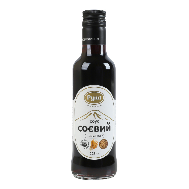Соус соєвий зі зменшеною кількістю солі Руна с/пл