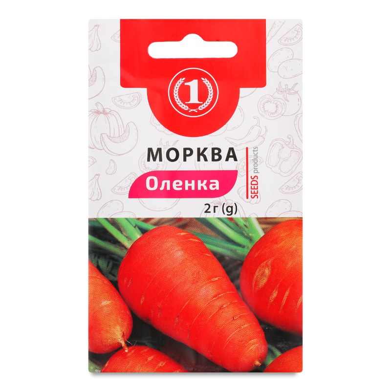 Насіння Морква Оленка 2г ТМ “1”