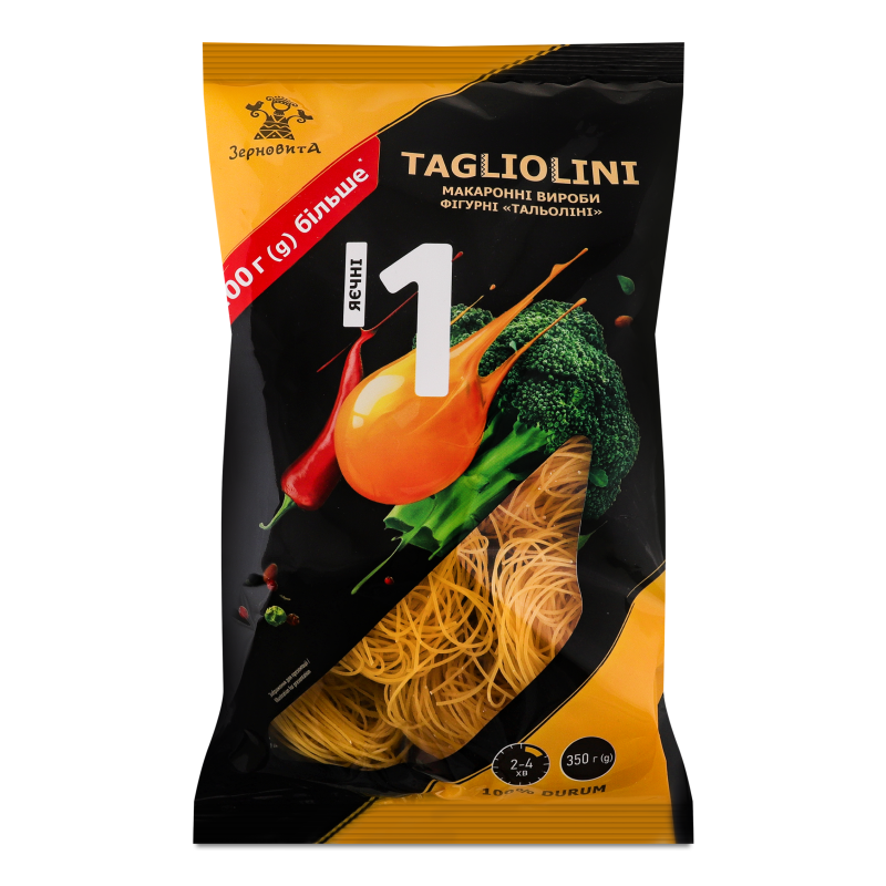 Вироби макаронні Tagliolini 350г Зерновита
