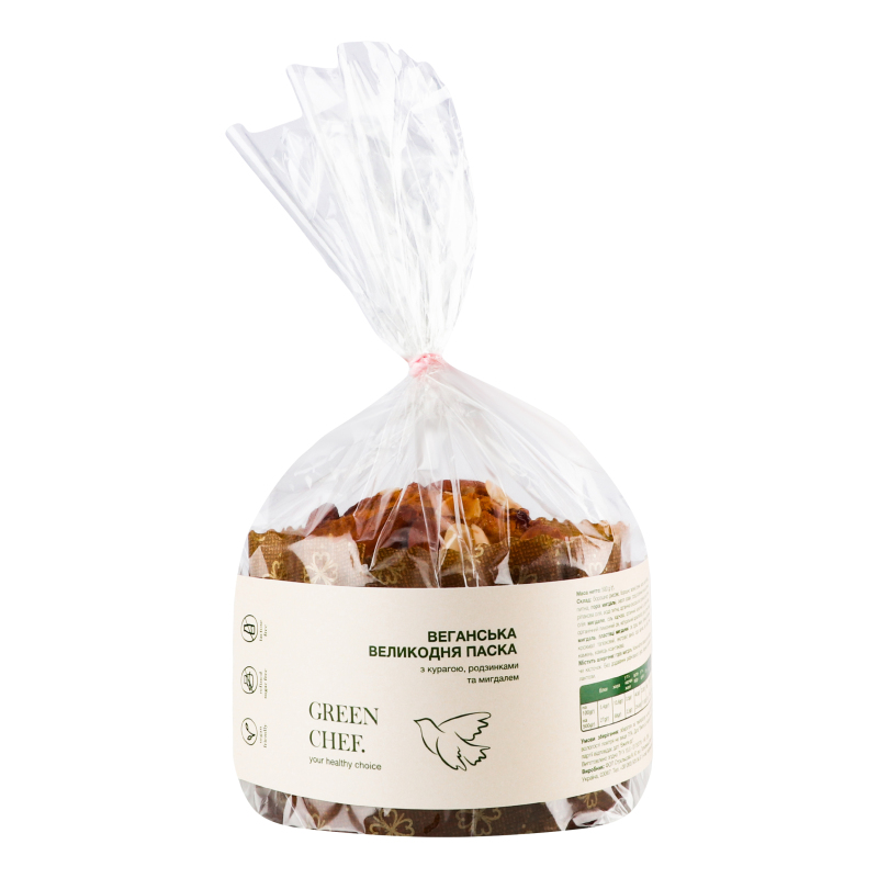 Паска веганська великодня з курагою родзинками та мигдалем Green Chef м/у